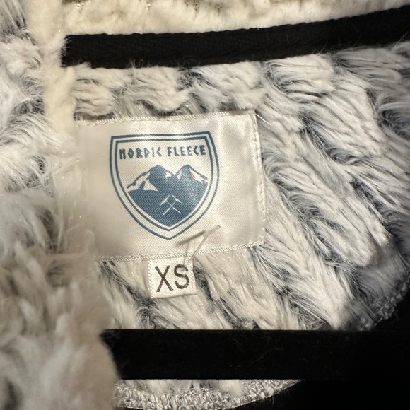 NWOT NEW Nordic Fleece jacket blue white XS extra small - Picture 3 of 3
